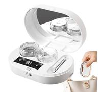Nettoyant De Contact Ultrasons - Machine à laver Automatique Rechargeable Avec Miroir, 3 Paramètres De Minuterie | Outil Compact D'hygiène Pour Hommes Et Femmes, Étudiants, Cas