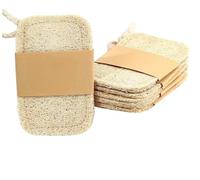 Nettoyant de cuisine compostable. Éponge luffa biodégradable en fibre végétale verte et respectueuse de l'environnement, résistante à l'huile, facile à nettoyer. Fabriqué en fibre végétale