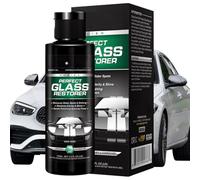 Nettoyant de film d'huile pour vitres de voiture - 100 ml - Anti-buée et taches d'huile avec éponges - Puissant nettoyant pour vitres de voiture, pare- , vitres latérales et arrière