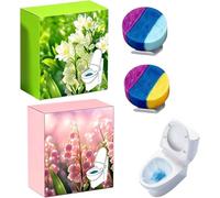 Nettoyant de toilette à glaçure protectrice 3 en 1 (halb) | Comprimés nettoyants pour cuvette de toilette longue durée, parfum Gardenia et Lily of the Valley, pour cuvette et réservoir