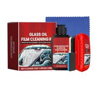 Nettoyant Dégraissant Pour Vitres De Voiture,120ml avec Brosse pour Dépôts Tenaces - Pour Nettoyage des Pare-brise | Entretien Véhicule et Conduite Pluvieuse au Quotidien