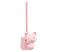 Nettoyant des brosses aux cuvettes culinaires - Pas d'angle mort, outil de nettoyage sanitaire | Tête de pinceau flexible murale, porte-chat mignon pour lavabos sur les toilettes, accessoire d'hygiène