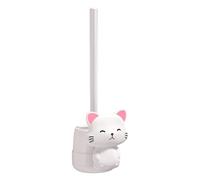 Nettoyant des brosses aux cuvettes culinaires - Pas d'angle mort, outil de nettoyage sanitaire | Tête de pinceau flexible murale, porte-chat mignon pour lavabos sur les toilettes, accessoire d'hygiène