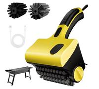 Nettoyant des grilles pour Grill extérieur, Nettoyeur étanche à étanche électrique en Acier Inoxydable avec poignée Brosse de Nettoyage électrique sans Fil pour Plancher de Cuisine Baignoire