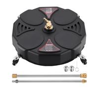 Nettoyant des Surfaces Rotatives Pratiques avec 2 Buses De Remplacement Et 3 Roues pour Laveuse Haute Pression 3600psi Flexible Hristles Jupe Surfaces Cleaner