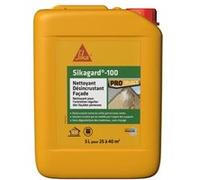 SIKA - Nettoyant de façade - Sikagard 100 - Désincrustant - Multisupports -Idéal contre les traces noires, vertes et rouges - Sans rinçage - Prêt à l'emploi - Pour 25 à 40m2-5L