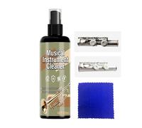 Nettoyant D'Instruments De Musique - Spray Nettoyant 120 ml pour Flûte - avec Torchon pour Entretien Trompette - pour le Métal, Cuivre, Freins, Roulements, Valves et Tubes