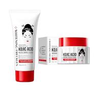 Nettoyant Doux À L'Acide Kojique Et Crème Éclaircissante, Hydratation Intense Et Action Illuminante, Réduit Visiblement Les Taches Brunes, Les Taches De Rousseur Et L'Hyperpigmentation