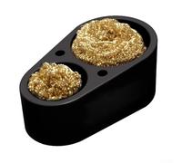 Nettoyant efficace pour fer à souder avec base en silicone et design à double boule pour une utilisation stable et un retrait complet des scories d'étain (noir)