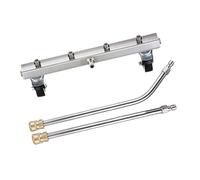 Nettoyant en Acier D’Extension pour 2 Pièces Châssis de Voiture | Haute Pression, Nettoyage Facile du Dessous Angles au Sol, pour Voiture et Sol, Argenté