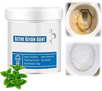 Nettoyant en mousse effilée sans contact pour toilettes, poudre de nettoyage tout usage, nettoyant pour cuvette de toilette, poudre moussante (1 pièce, 250 g)