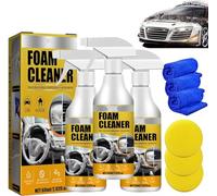 Nettoyant en mousse multi-usage pour voiture, nettoyant tout autour de mousse, nettoyant de finition en mousse pour intérieur de voiture, nettoyant d'ameublement pour sièges de voiture, kit de