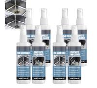 Nettoyant Évier Tout-Usage, Inox Rénovateur, Composite Polish, Granit Raviveur, Mousse Dissout Calcaire, Rouille, Savon, Tartre, Protège Film Hydrophobe, Chiffon & Éponge Offerts (4KIT)