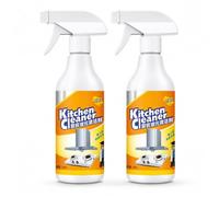 Nettoyant for Graisse De Cuisine, 500ML, Conditionné En 2 Bouteille | Spray Dégraissant for Grilles De Four Et Plaques De Cuisson Domestiques, Parfum Citron Frais