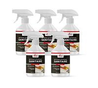 Nettoyant inox, wc, baignoire, salle de bain, sdb, enlever calcaire, sanitaire, carrelage, cabine de douche - 2.5 L (5 x 0.5 L) - ARCANE INDUSTRIES