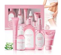Nettoyant Intime, Gel Intime Femme Set con Nettoyant, Gel Lavant Intime Femme, Essence, Lotion Protectrice, Spray, Nettoyage et Entretien Rapides, 5 Articles
