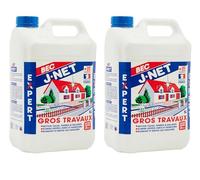 Nettoyant J-NET Gros Travaux 10L (2 X 5L) - Puissant extérieur dépôts verts noirs - Terrasses toitures façades sols - Restaure l’état d’origine - Multi-surface chlore actif - Made in France