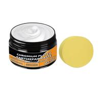 Nettoyant Jantes Chromées,50g Crème à Polir les Métaux,avec Éponge Efface-Rayures - pour Bateau Autos Camion SUV Camping-car Poignée Pare-chocs Remorque Meuble Industriels