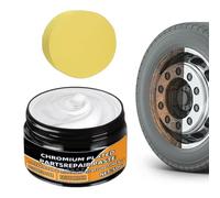 Nettoyant Jantes Chromées,Pâte de Réparation pour Jantes 50g,avec Éponge Incluse Dérochage Chrome - pour Bateau Autos Camion SUV Camping-car Poignée Pare-chocs Remorque Meuble Industriels