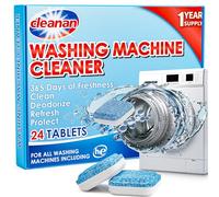 Nettoyant Lave Linge - Pack de 24 pour Nettoyage Profond Tout au Long de l'Année, Convient aux Lave-linges HE, à Chargement par le Haut et Frontal, Élimine les Odeurs, la Saleté et les Accumulations