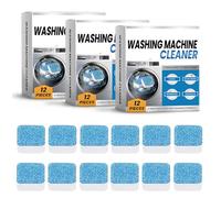 Nettoyant Machine à Laver, 12 TabsNettoyant Détartrant pour Machine à Laver Applicable à Lave-linges HE à Chargement par le Haut et Frontal Anti Calcaire Lave Linge Élimine les Odeurs (3, 3PCS)