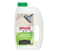 SPADO - Shampooing tapis moquettes biologique - Nettoie, ravive et désodorise - Pour fibre synthétique ou laine - Compatible shampooineuse - bouchon doseur - 1 L - Fabriqué en France