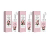 Nettoyant Moussant À La Rose - Contrôle Du Sébum, Nettoyage En Profondeur Des Pores, Hydratant Et Éclaircissant, Doux For Tous Les Types De Peau, Quotidien Le Visage(3PCS)