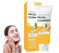 Nettoyant moussant au curcuma et antioxydant et clarifiant doux pour les peaux ternes, nettoyant en gel pour peaux sujettes aux imperfections, nettoyage apaisant quotidien. (un-pièces)