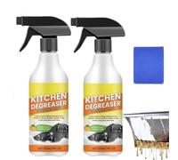Nettoyant moussant dégraissant pour cuisine, nettoyant anti-taches pour ustensiles de cuisine, spray dégraissant pour cuisine, spray moussant moussant, pour hotte, four et casseroles (2 pièce)