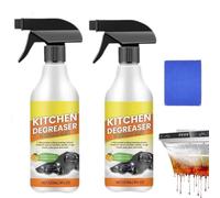 Nettoyant moussant dégraissant pour cuisine, nettoyant taches tenaces, spray dégraissant pour cuisine, spray moussant pour hotte, four et casseroles (2 pièce)