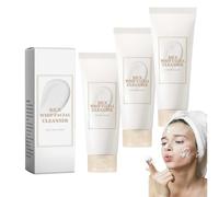Nettoyant moussant lumineux à l'eau de riz, contrôle le lavage du visage en profondeur, hydratant doux, lisse et délicat, aide à éliminer la saleté et les impuretés sans sécher, crème (3 pièces)