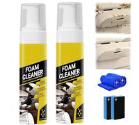 Nettoyant mousse Car Magic, nettoyant intérieur pour voitures, maison et extérieur, kit de nettoyage puissant, mousse multi-usages, laisse les surfaces impeccables et brillantes (2Pièce)
