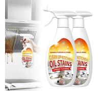 Nettoyant Mousse Cuisine,Dégraissant Puissant pour Hotte et Surfaces Graisseuses -Degreaser Nettoyant Multifonction Moussant contre Taches Tenaces - Spray de Nettoyants Cuisine et Four (2)
