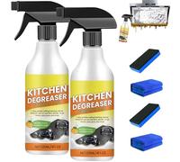 Nettoyant mousse dégraissant pour cuisine, dégraissant multifonctionnel, mousse nettoyante puissante pour taches tenaces, pour plans de travail, fours, casseroles et poêles (2Pièce)