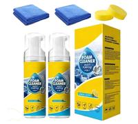 Nettoyant Mousse Enzymatique, Heavy-Duty Grease & Stain Remover, Nettoyant Matelas, Deep Cleaning for Car Interior, Bathroom & Sofa, Powerful Multipurpose Enzyme Foam Cleaner (2PC, 150ML)