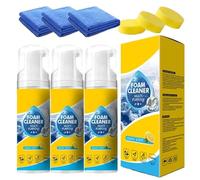 Nettoyant Mousse Enzymatique, Heavy-Duty Grease & Stain Remover, Nettoyant Matelas, Deep Cleaning for Car Interior, Bathroom & Sofa, Powerful Multipurpose Enzyme Foam Cleaner (3PC, 150ML)