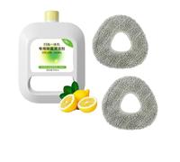 Nettoyant multi-surfaces 930 ml compatible avec les aspirateurs robots Narwal Freo/Freo X Ultra, j1/j2/j3/j4 - Parfum citron-basilic - Solution de nettoyage des sols(1 pack(31.4 Fl Oz)+2 mop pads)