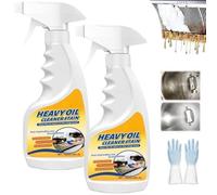 Nettoyant multi-usages résistant à la crasse, nouvelle tache d'huile 2026, cuisine de 500 ml/16,9 floz, spray dégraissant for hotte, four, casseroles et armoires(2 Pcs)