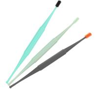 Nettoyant Oreilles en Silicone, Lot de 3, Double Embout | Silicone Doux, pour Canal Auditif et Piercings, Usage Familial, Trousse de Voyage Couleur Aléatoire