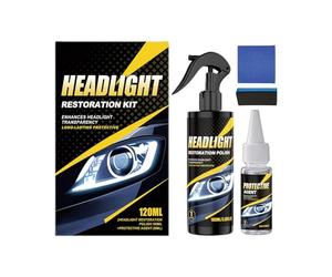 Nettoyant Phare Voiture - Agent De Polissage Automobile Multifonction Avec Eponge, Kit De Lavage Phares | Renovation Entretien Protection Pour Detail Automobile Camion Cabriolet Garage Maison