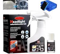 Nettoyant Phare Voiture Opaque, Spray de Renovateur Phare Voiture, Kit Renovation PhareVoiture, Headlight Restoration Spray, Nettoyant PhareVoiture pour Le Jaunissement, Flous et Rayés et Les Rayures