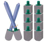 Nettoyant Pierre Ponce Pour WC, Set 10 Recharges Avec Poignée | Élimine les Dépôts Calcaires sans Effort, Manche Antidérapant, Suspension Pratique, Pierre Ponce Naturelle, non-Rayante