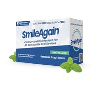 Nettoyant pour appareil de contention Smile Again - 180 nettoyages (0,17 g par nettoyage), 22 paquets/6 mois d'approvisionnement - pour aligneurs transparents, prothèses dentaires, appareils de
