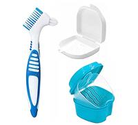 Nettoyant pour appareils dentaires, boîte de nettoyage pour appareils dentaires, boîte de rangement pour le nettoyage et le stockage des appareils dentaires ou des dentaires (bleu)