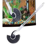 Nettoyant pour aquarium | Grattoir pour aquarium avec longue poignée réglable | Brosse de pour grattoir d'aquarium, pour poissons, récifs, réservoir en verre, sans impasse