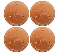 Nettoyant pour bain d'oiseaux - Plaque en cuivre de 10,2 cm - 99,99 % en cuivre pur - Avec support stable à trois points - Disque en cuivre résistant à la corrosion de 0,08 cm d'épaisseur - Pour