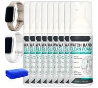 Nettoyant pour bracelet de montre en mousse active douce, mousse nettoyante pour bracelet de montre en silicone,élimine la saleté, la sueur,les empreintes digitales,sans danger pour divers (9pcs)
