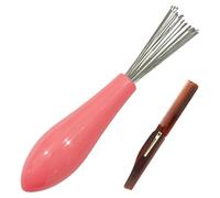 Nettoyant pour brosse à cheveux - Outil de nettoyage avec râteau en fil métallique | Brosse à cheveux et peigne pour enlever les poils d'animaux et la poussière, parfait pour un usage en salon et à la