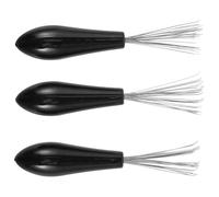 Nettoyant pour Brosses à Cheveux Mini 3 Pièces Noir Acier Inoxydable