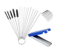 Nettoyant pour carburateurs Kit de nettoyage pour carburateurs pour éliminer les dépôts de saleté, nettoyant pour carburateurs de moto, soudeur, carburateurs (13 pièces de nettoyage et 10 aiguilles de